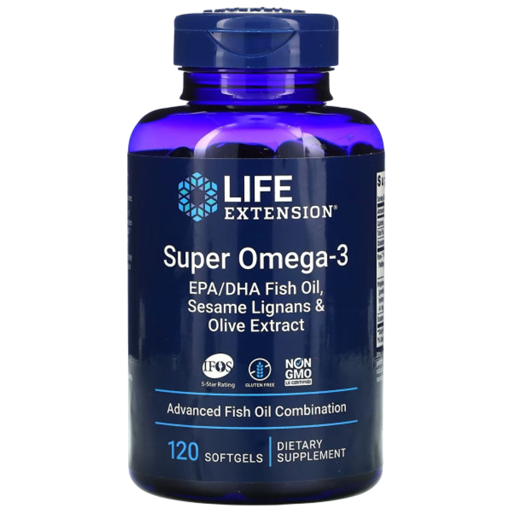 Life Extension Super Omega-3 120 softgels, Супер Омега 3