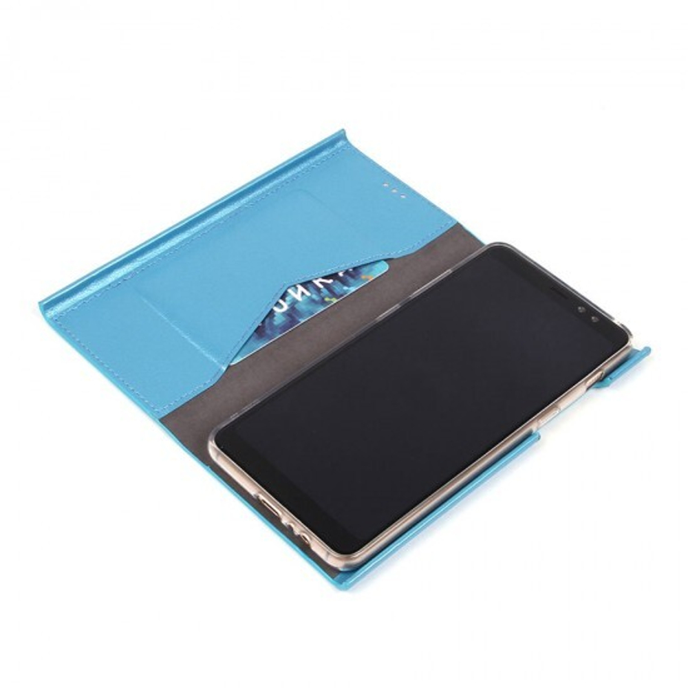 Чехол-книжка для Samsung Galaxy A8+ (2018), 010885 Голубой