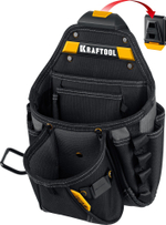 KRAFTOOL KP-27 с быстросъёмным креплением FastClip, 27 карманов и петли, 350 х 260 мм, поясная сумка (38773)