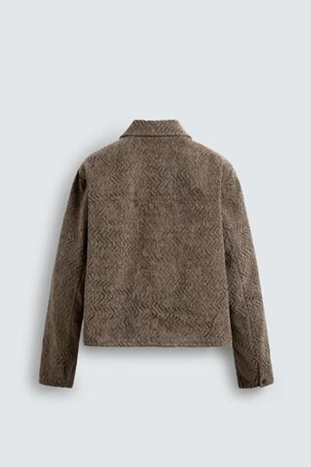 ZARA ЖАККАРДОВАЯ КУРТКА, БЕЖЕВЫЙ