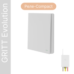 Беспроводной выключатель GRITT Evolution 1кл. белый комплект: 1 выкл., 1 реле 500Вт EV231110W