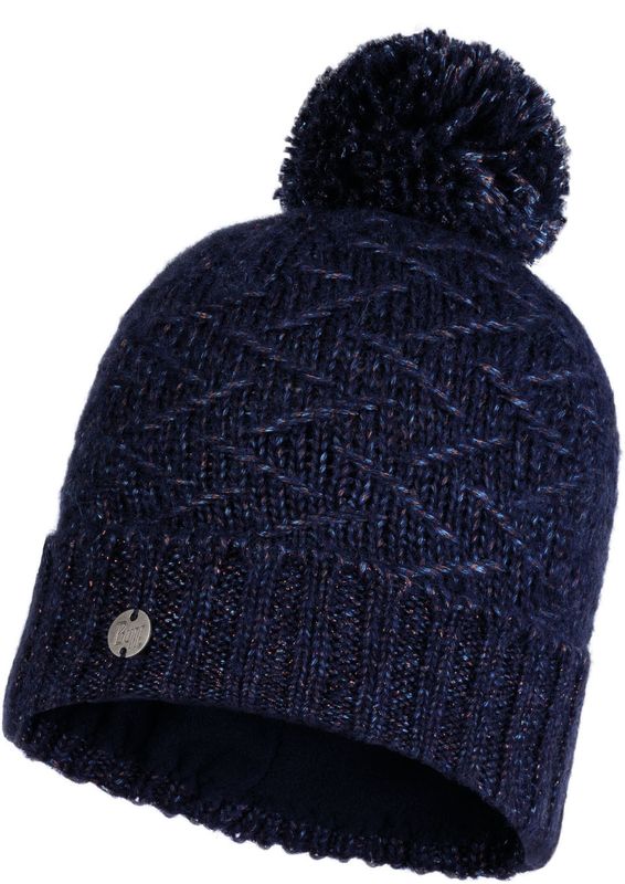 Шапка вязаная с флисом Buff Hat Knitted Polar Ebba Night Blue Фото 1