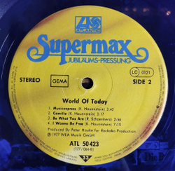 Винтажная виниловая пластинка LP Supermax World Of Today (Germany 1977)