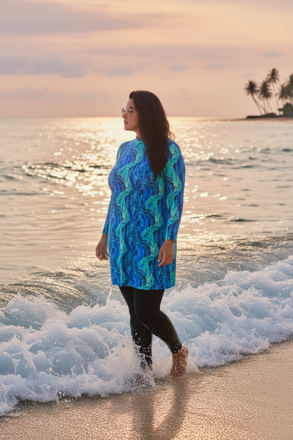 Купальный костюм 17270 сине-голубой