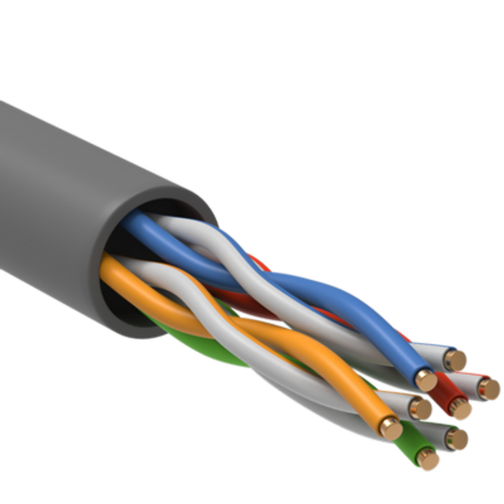 Кабель в. п. F/UTP кат. 5E 4 пары PVC 1м сер. GENERICA BC1-C5E04-311-305-G