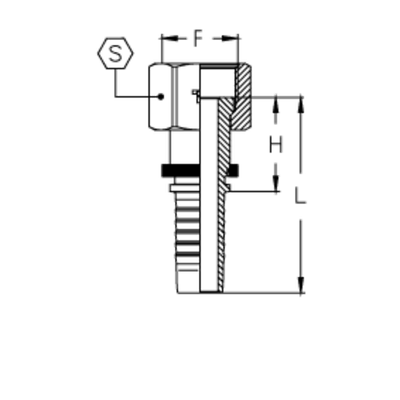 Фитинг DN 32 ORFS (Г) 1.11/16
