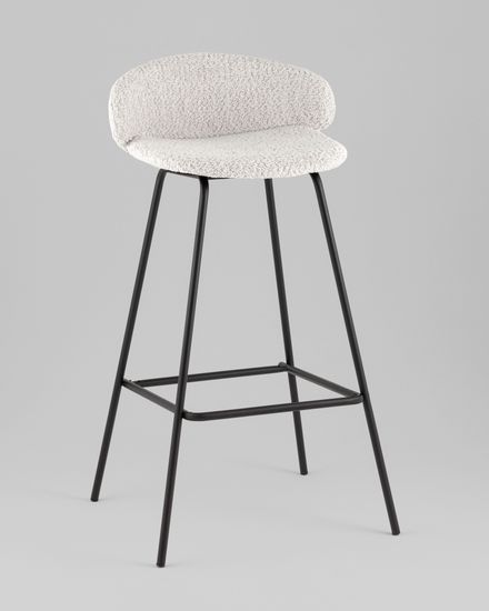 Стул барный Nita букле светло-серый