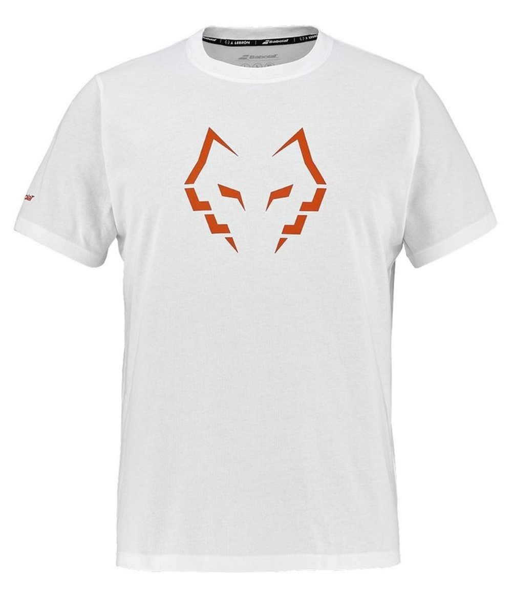 Теннисная футболка Babolat Cotton J.Lebron - white