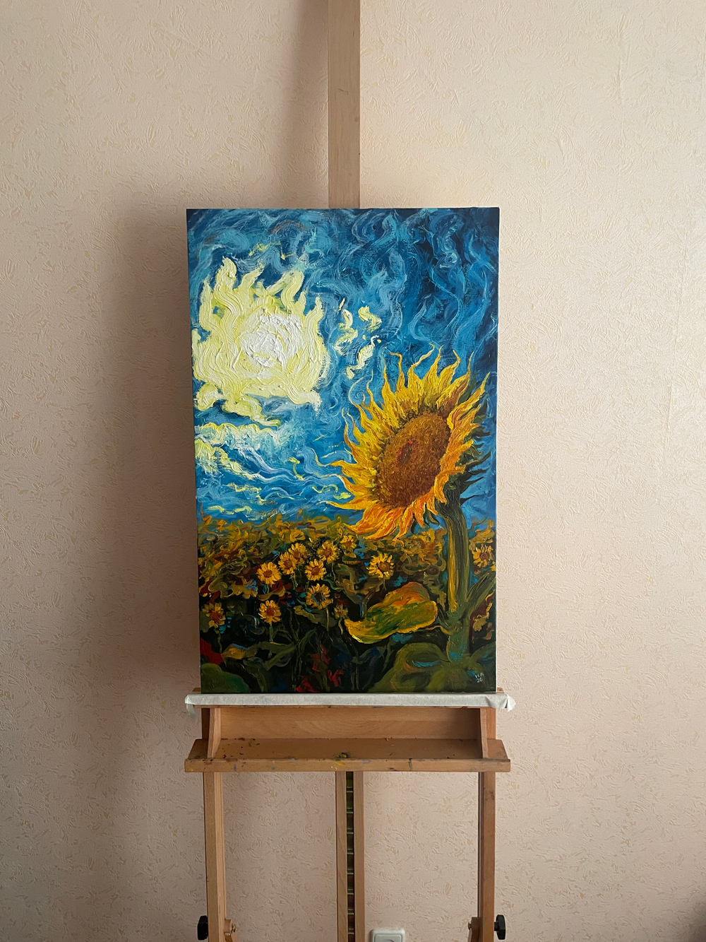 Картина маслом на холсте "День солнца" 80х50 см. Деревянный подрамник. Художник Наталия Осадчук