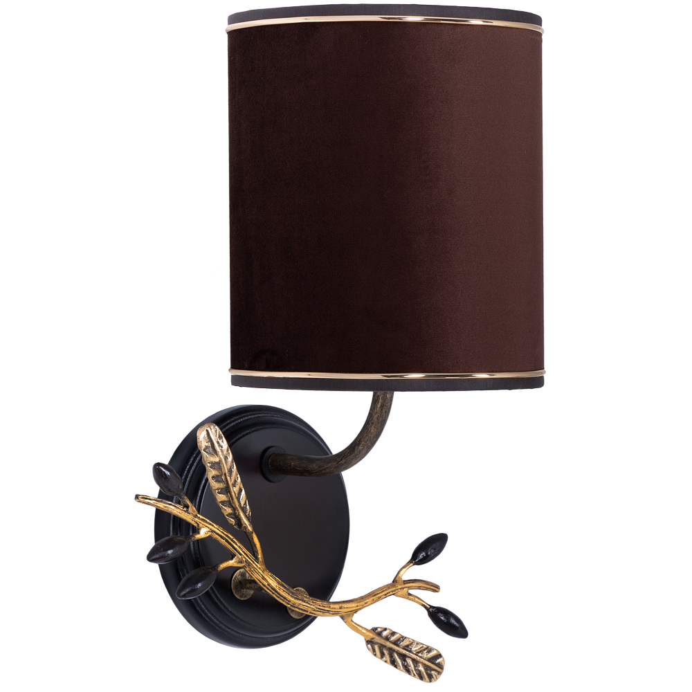 Бра настенный светильник Oliva Branch (Олива Бранч) Каштан левое