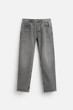ZARA ДЖИНСЫ REGULAR FIT, СЕРЫЙ