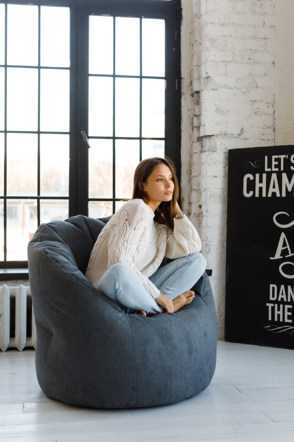 Кресло Пенек Зефир Серый