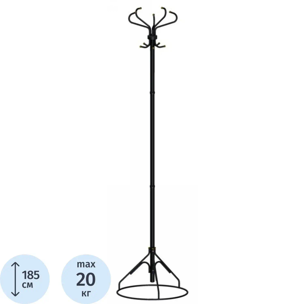 Вешалка TI_напольная Ажур 2Ф черный