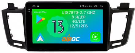Магнитола для Toyota RAV4 XA40 2012-2019 - Airoc 2K AU-1110 Android 13, TS20, 12/512Гб, SIM-слот