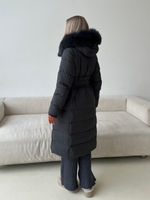 Пуховик Fresh макси графит