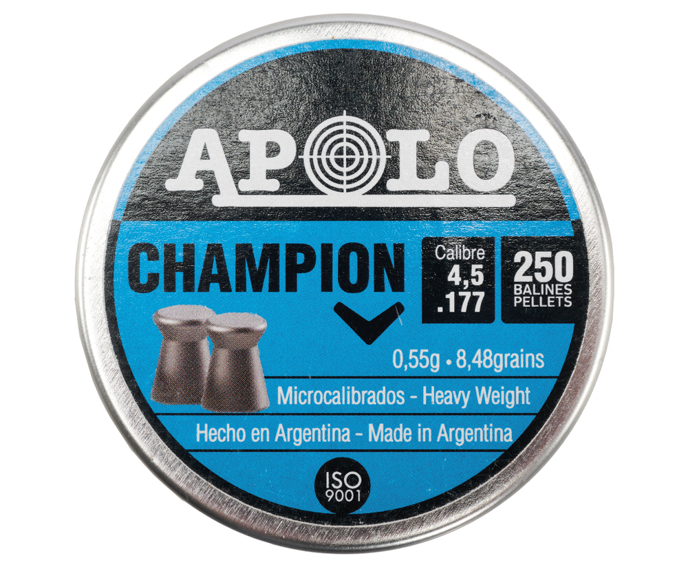 Пули пневматические Apolo Champion 4.5 мм (250 шт, 0.55 гр)
