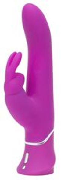 Лиловый вибратор Curve Thrusting Rechargeable Rabbit Vibrator - 24,1 см.