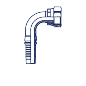 Фитинг DN 12 ORFS (Г) 13/16 (90) (накидная гайка)