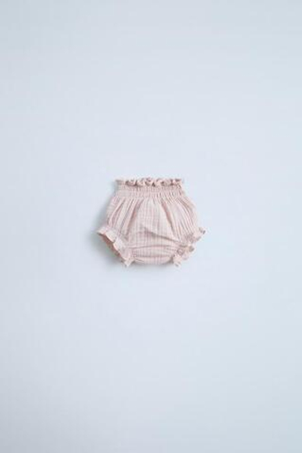 ZARA ОДНОТОННЫЕ ТРУСЫ ИЗ РЕЛЬЕФНОЙ ТКАНИ, РОЗОВЫЙ