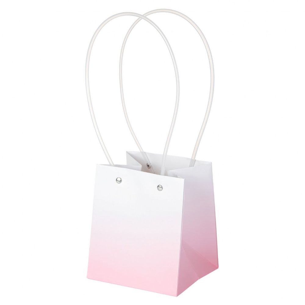 Пакет КВАДРАТ 12*12*8.5 ГРАДИЕНТ РОЗОВЫЙ