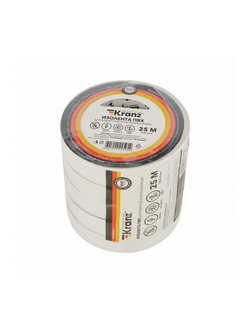 Изолента ПВХ 0.13х15мм 25м бел. Kranz KR-09-2101