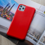 Чехол ТПУ карбон глянцевый для iPhone 11 Pro Max, 011457 Красный