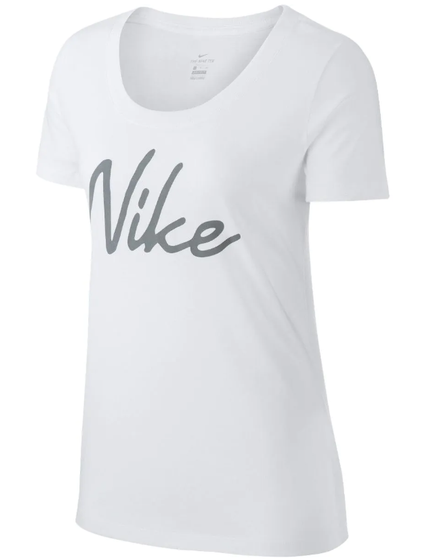 Футболка женская Nike W Dry-FIT Scoop Logo Tee, арт. CQ0258-100