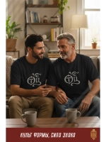 Футболка с вышивкой черная Отец