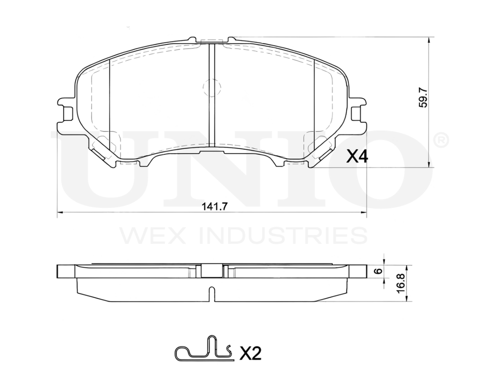 Колодки тормозные диск. передние UNIO BRP-20451