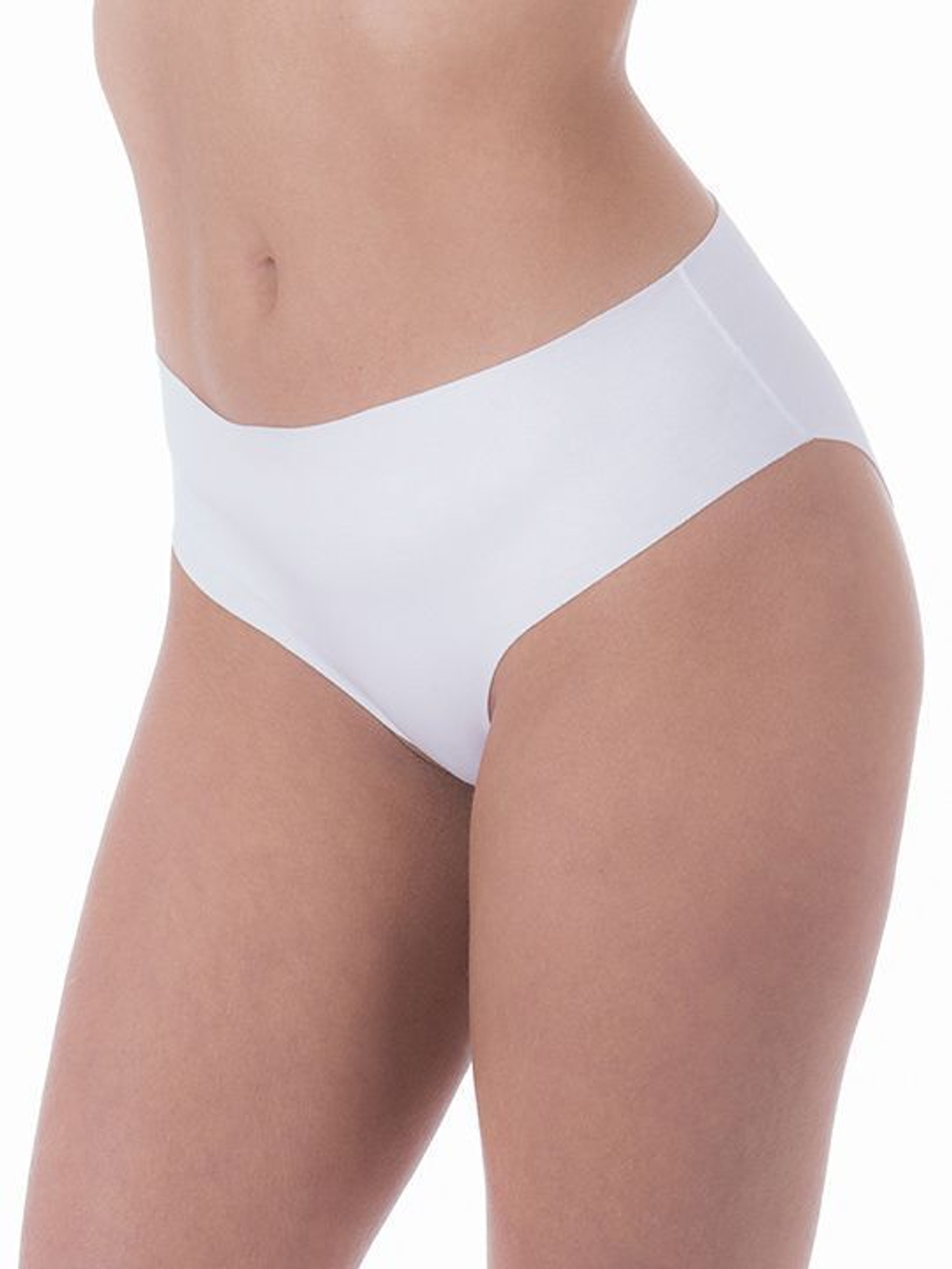 Бесшовные слипы средней посадки (Размер: L) (Цвет: бежевый)