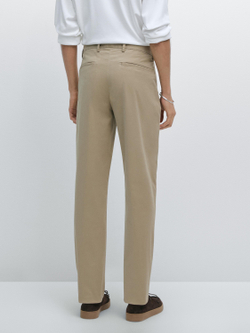 Massimo Dutti Зауженные брюки из хлопка, охра