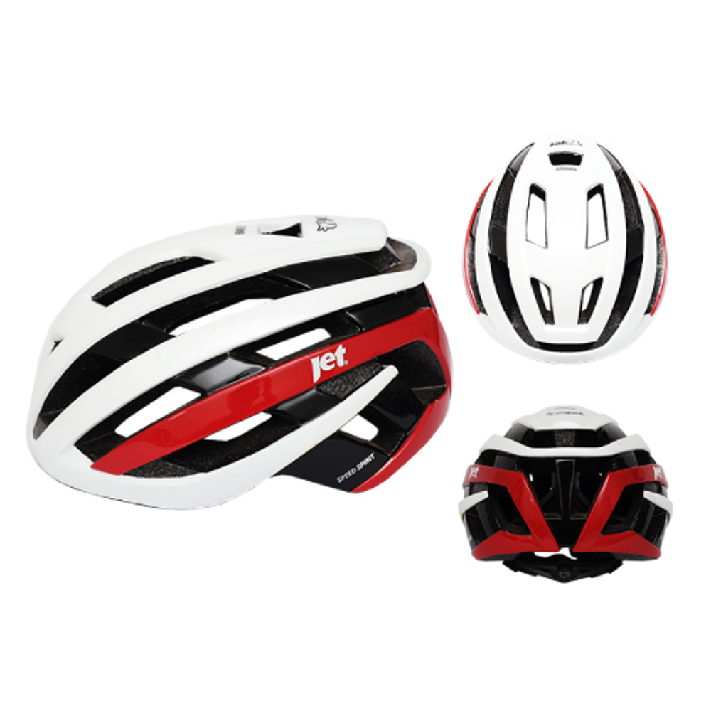 Шлем JET HAWKER 193 White/Red, белый-красный