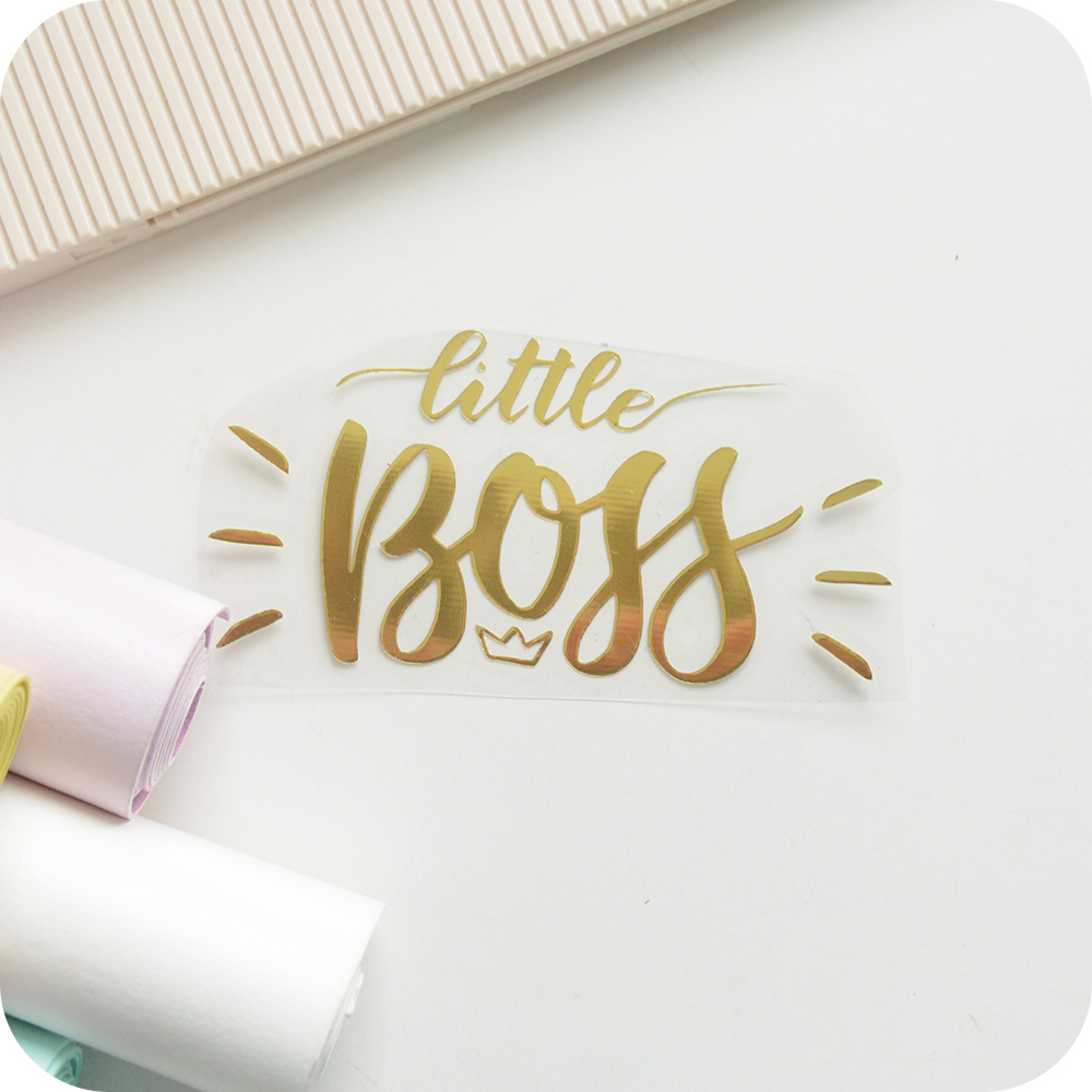 Надпись из термотрансферной пленки "little BOSS"