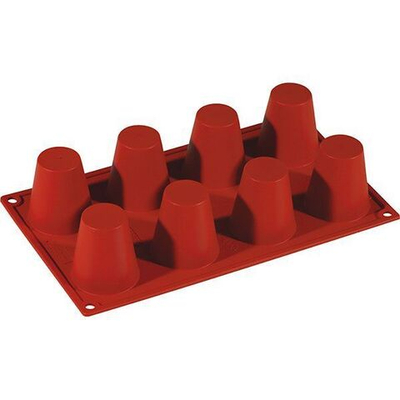 Терракотовая кондитерская форма «Ром-баба» на 8 ячеек (Цвет: терракотовый)