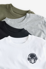 Футболка для мальчика Next E45-248, 4 шт., Черный, Белый, Хаки