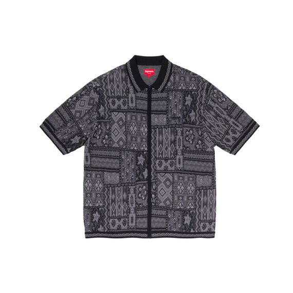 Supreme SS20 Week 15 Patchwork Knit Zip Up Polo Polo