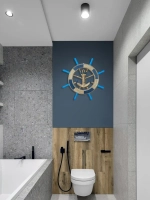 Декор для дома на стену "Штурвал" 43 см