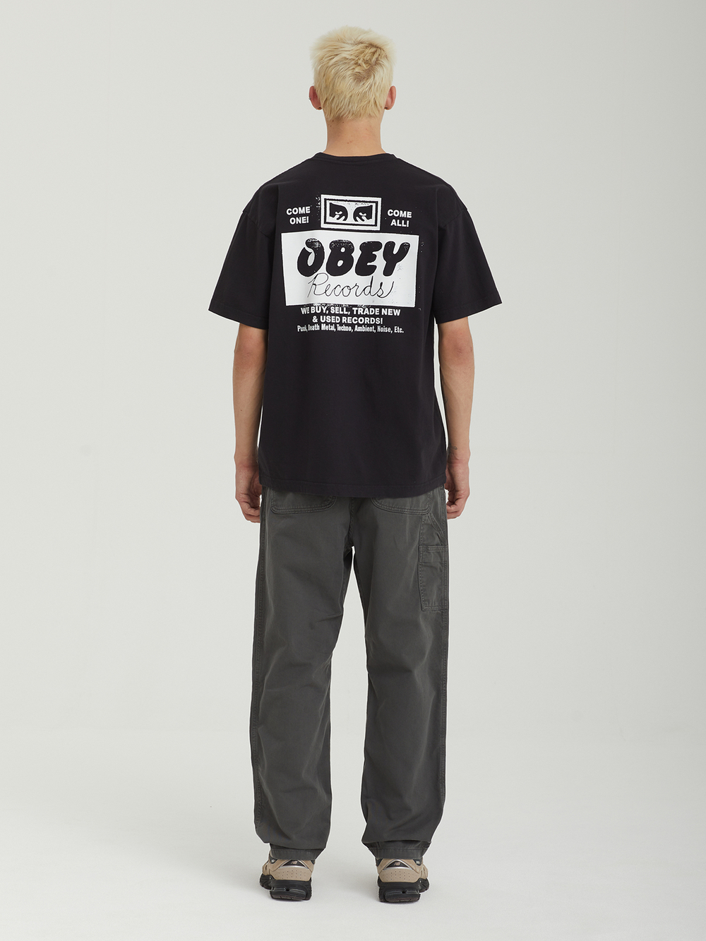 Мужская Футболка Obey Records Buy, Sell, Trade