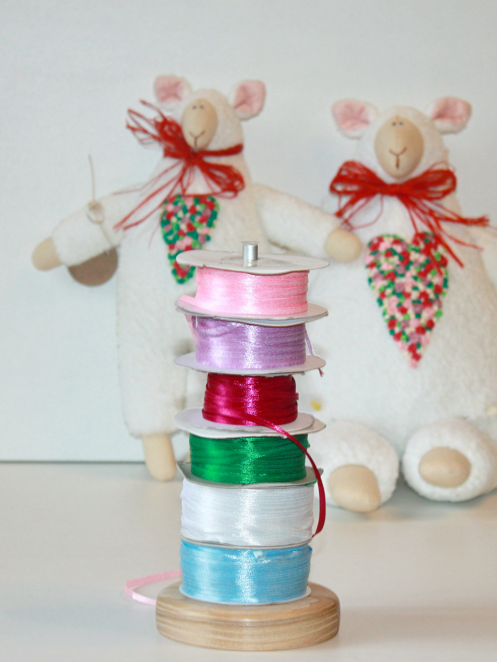 Держатель для лент ниток кружева пряжи деревянный