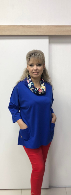 Интересная туника с цветным хомутом