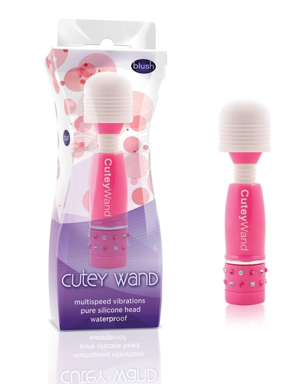 Клиторальный стимулятор LUXE CUTEY WAND (Цвет: розовый с белым)