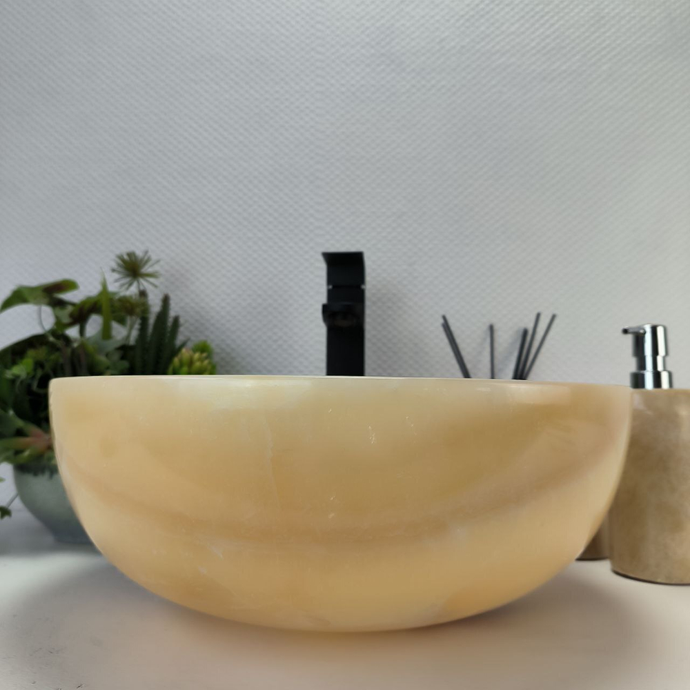 Раковина из оникса Bowl Yellow TinLip BO-62926 40*40*15 140