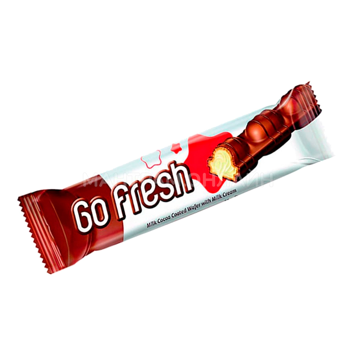 Вафля Go fresh Cocoa Coated Wafer Milky с молочным кремом покрытая шоколадом 20 г