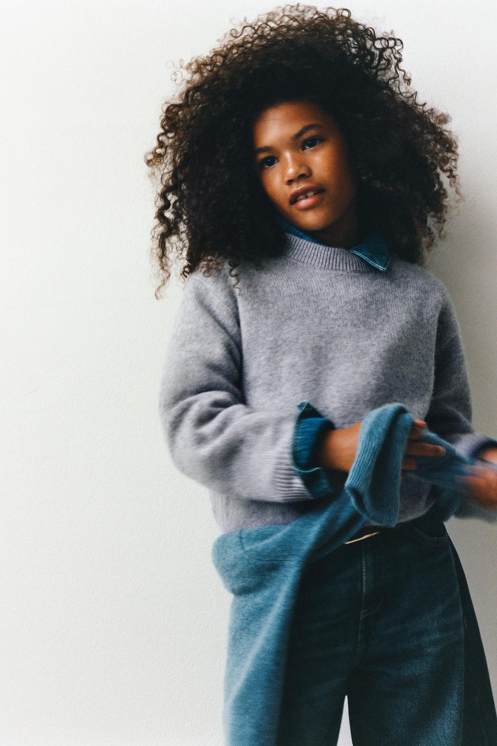 ZARA Х BENSIMON ® ДЖЕМПЕР ИЗ 100% КАШЕМИРА, СЕРЫЙ