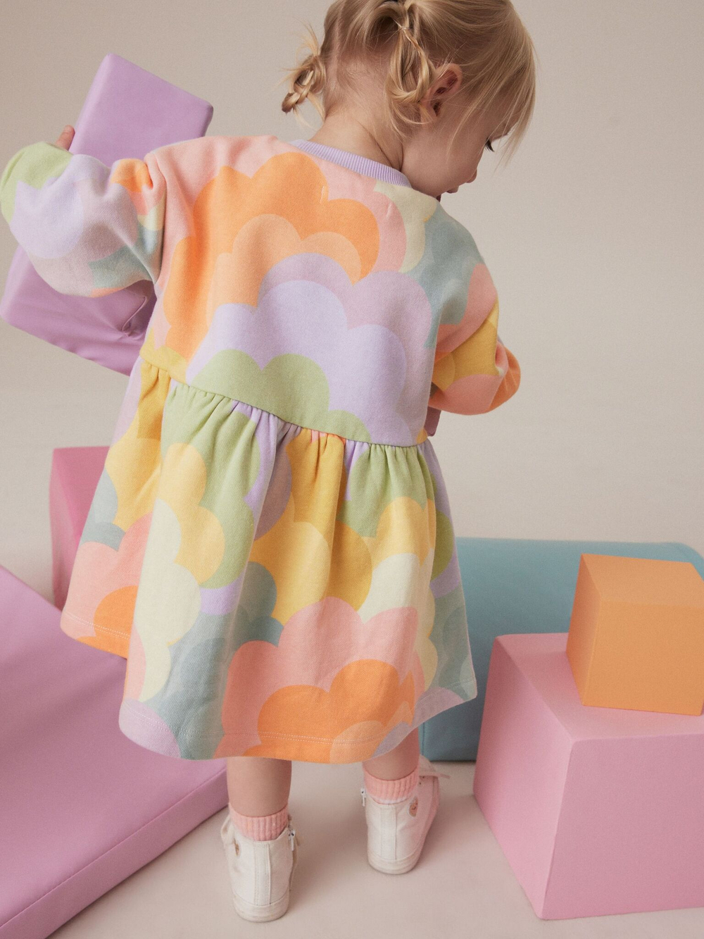 Платье для девочки Next 429-702, Сиреневый, Оранжевый