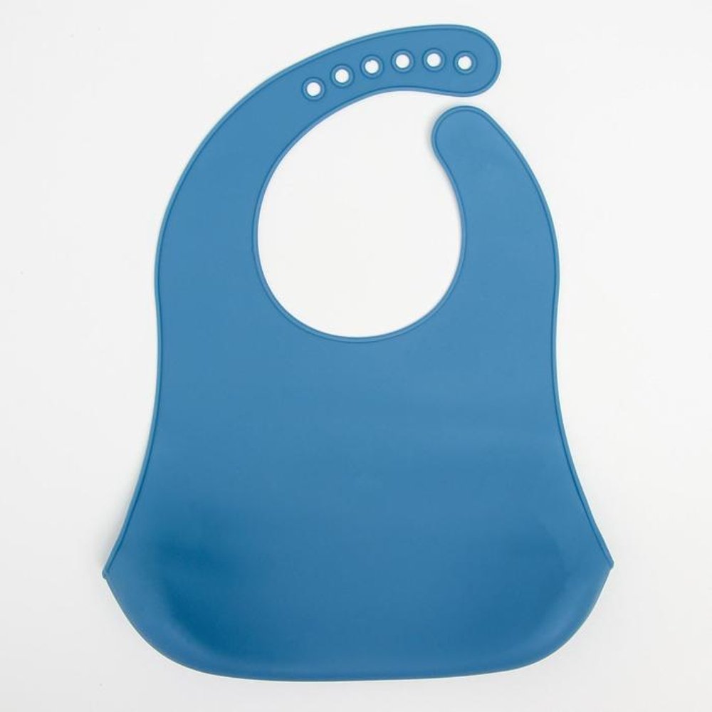 5491976 Нагрудник детский «Северный мишка», силиконовый с карманом, цвет голубой