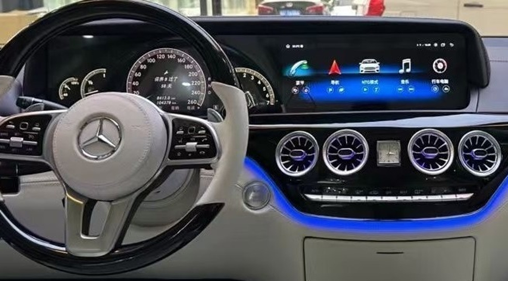 Магнитола для Mercedes-Benz S-класс W221 2005-2013, CL C216 (NTG 3.0/3.5) - Radiola RDL-7122 монитор 12.3" на Android 13, 8Гб+128Гб, CarPlay, 4G SIM-слот