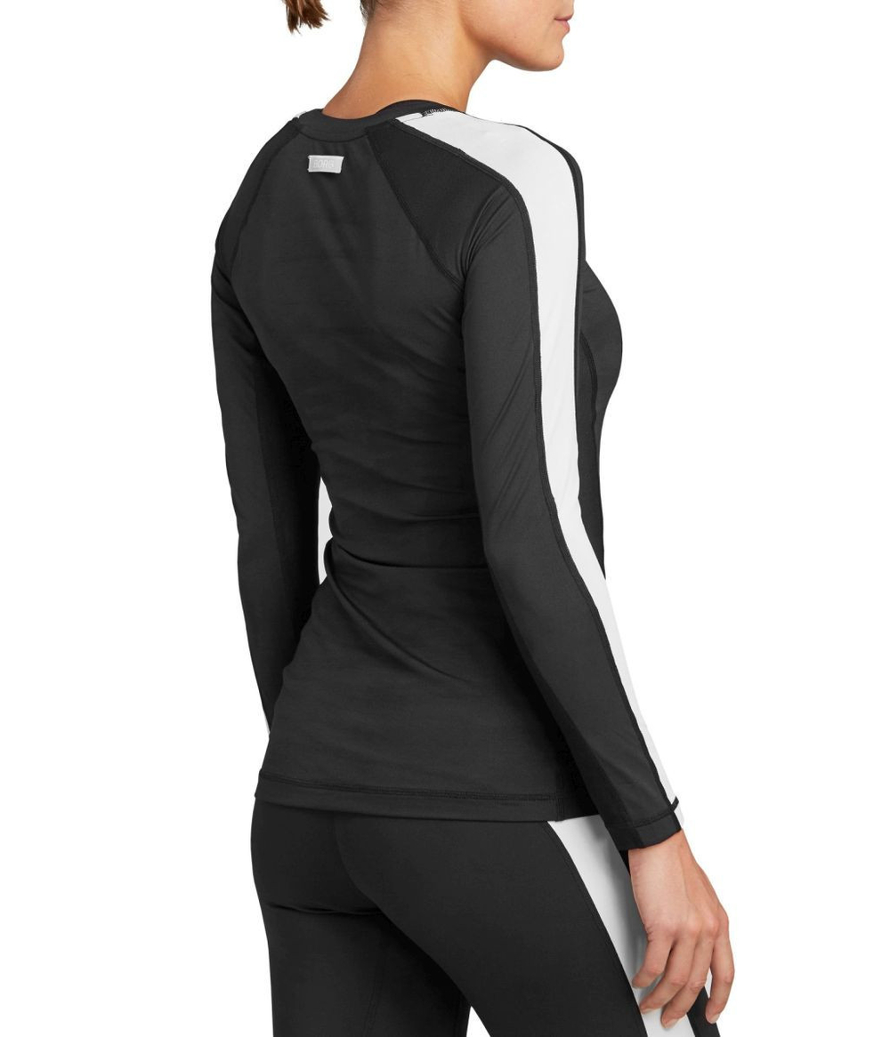 Женская футболка теннисная (dł. Рукава) Björn Borg Stockholm Sleeve Stripe T-shirt W - black beauty