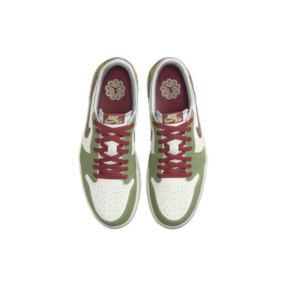 Jordan Air Jordan 1 Винтажные баскетбольные кроссовки Низкие Топ Парус/Кедровый Бирюзовый Свет Пемза Темный Командный Красный Унисекс