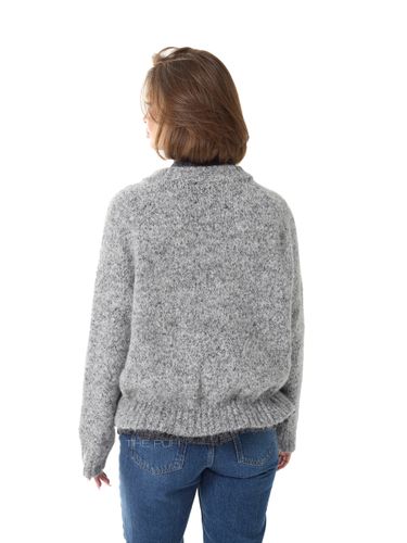 Комбинированная серая рубашка-кардиган